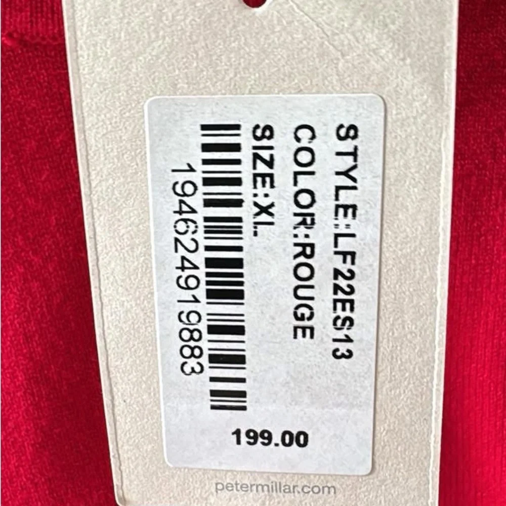 NWT Peter Millar Womens Rouge Hepburn Stripe Sport Turtleneck Sweater XL Red - Picture 4 of 5